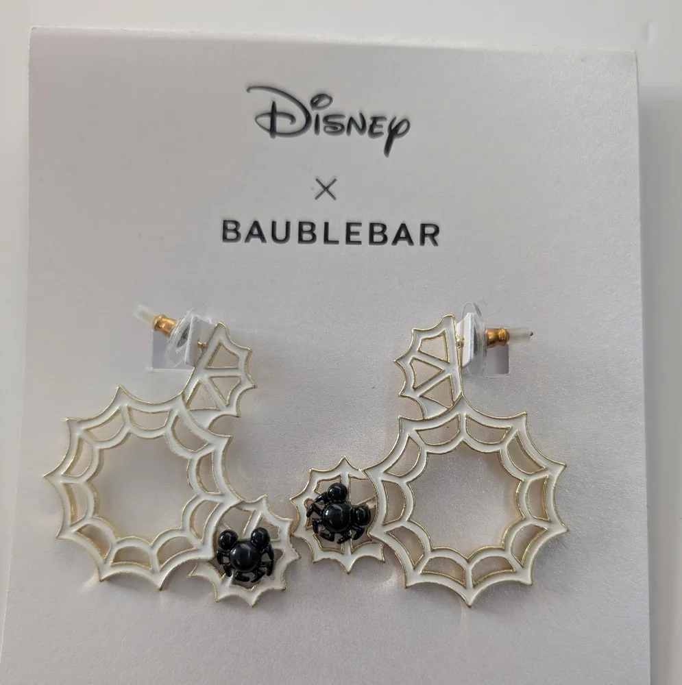 Baublebar Disney Spider Web Earrings - Black and Gold